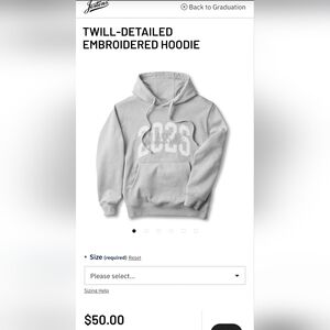 Class of 2026 Jostens Grey Hoodie Size L NWOT